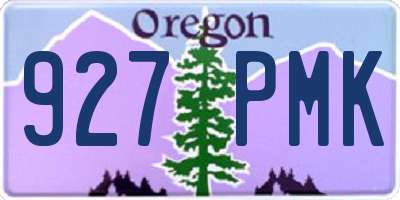 OR license plate 927PMK