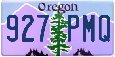 OR license plate 927PMQ