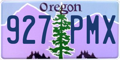 OR license plate 927PMX