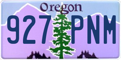 OR license plate 927PNM