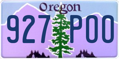 OR license plate 927POO