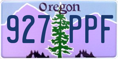 OR license plate 927PPF