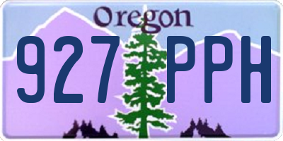 OR license plate 927PPH