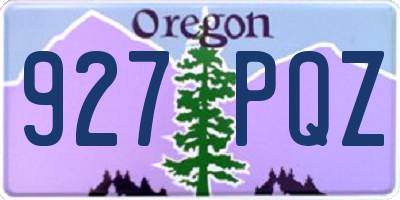 OR license plate 927PQZ