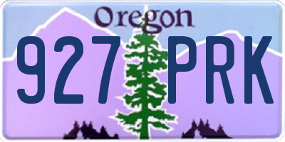 OR license plate 927PRK