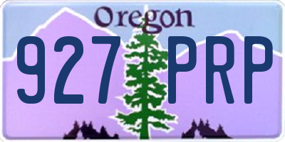 OR license plate 927PRP