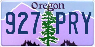 OR license plate 927PRY