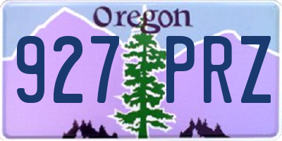 OR license plate 927PRZ