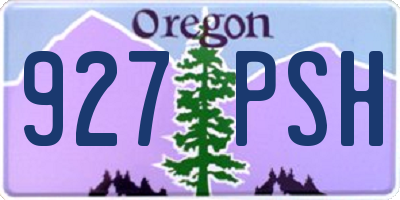 OR license plate 927PSH