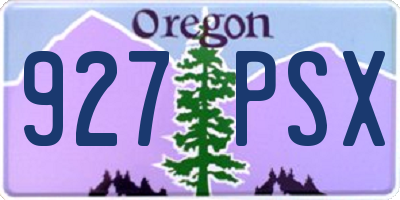 OR license plate 927PSX