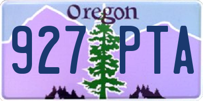 OR license plate 927PTA