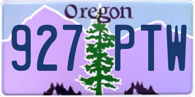 OR license plate 927PTW