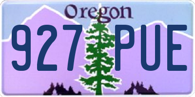 OR license plate 927PUE