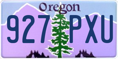 OR license plate 927PXU