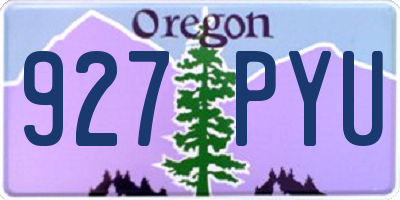 OR license plate 927PYU