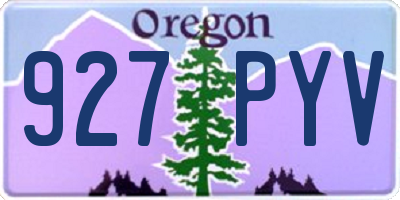 OR license plate 927PYV