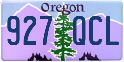 OR license plate 927QCL