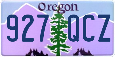 OR license plate 927QCZ