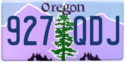 OR license plate 927QDJ