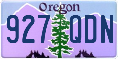 OR license plate 927QDN