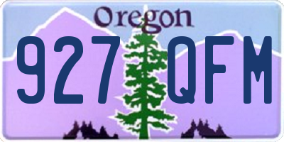 OR license plate 927QFM