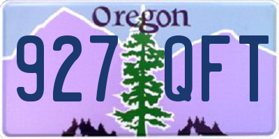 OR license plate 927QFT
