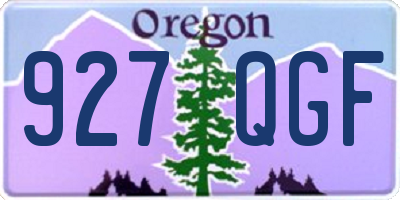 OR license plate 927QGF