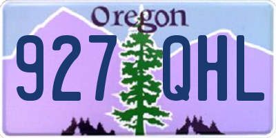 OR license plate 927QHL