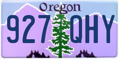 OR license plate 927QHY