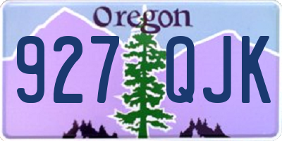 OR license plate 927QJK