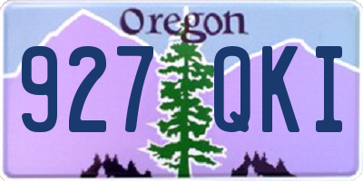 OR license plate 927QKI