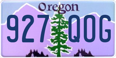 OR license plate 927QOG