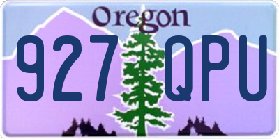 OR license plate 927QPU