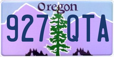 OR license plate 927QTA