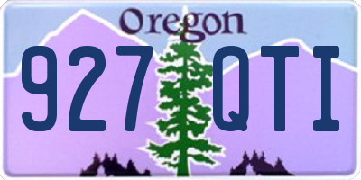 OR license plate 927QTI