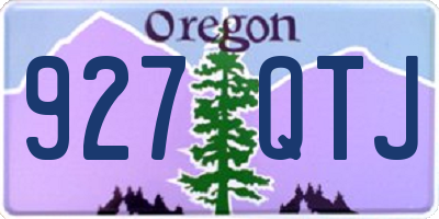 OR license plate 927QTJ