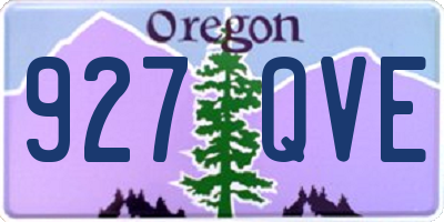 OR license plate 927QVE