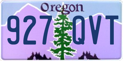 OR license plate 927QVT