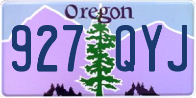 OR license plate 927QYJ