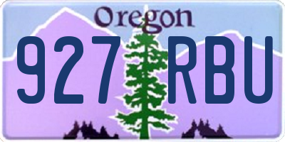 OR license plate 927RBU