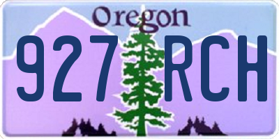 OR license plate 927RCH