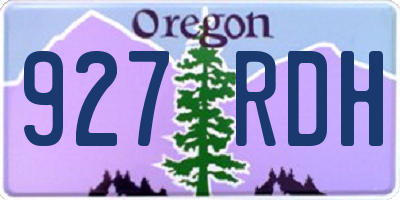 OR license plate 927RDH