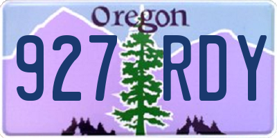 OR license plate 927RDY