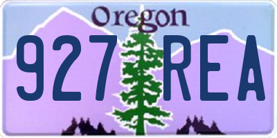 OR license plate 927REA