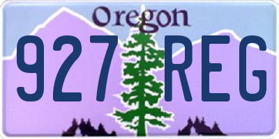 OR license plate 927REG