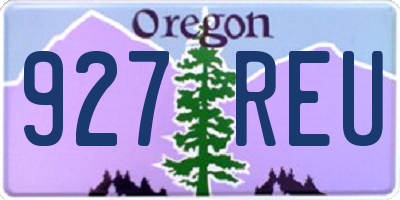 OR license plate 927REU