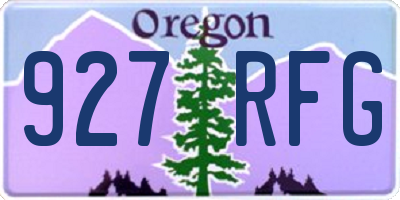 OR license plate 927RFG