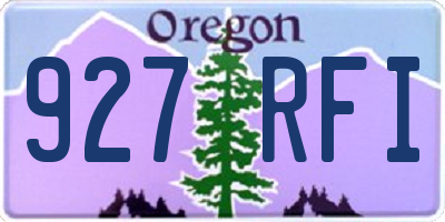 OR license plate 927RFI