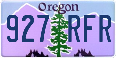 OR license plate 927RFR