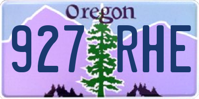OR license plate 927RHE